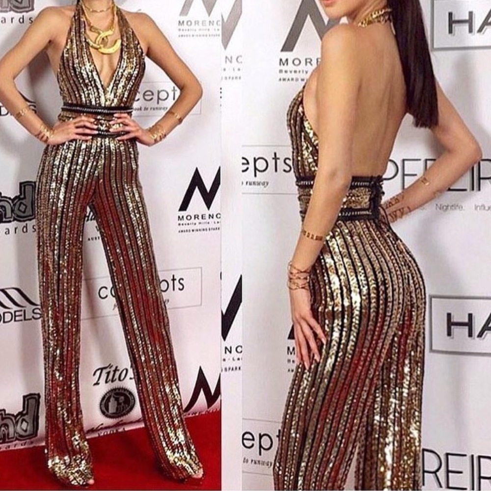 COUTURE SEQUIN JUMPSUIT